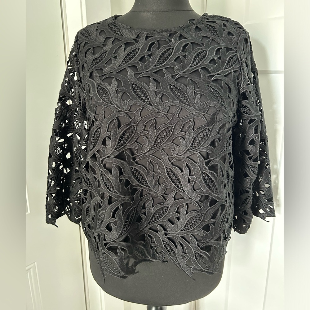 Black lace blouse